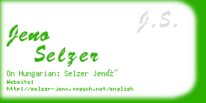 jeno selzer business card